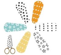 CREATCABIN 6 Funda Protectora de Cuero Sintético para Tijeras Funda de Seguridad para Tijeras de Estrella Funda de Costura Portátil Bolsas de Recolección para Coser Acolchar Manualidades Y 2.5x6.5cm