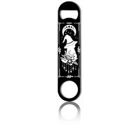 CREATCABIN Abrebotellas Plano Gatos Tarot Witch Speed Abrebotellas Metal Resistente Abridor Botellas Llave Acero Inoxidable para Cerveza Bartender Pub Bar Bebidas Cocina Restaurante Negro 4x17.8cm