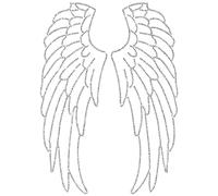 CREATCABIN Alas Diamantes Imitación Planchar,Calcomanía Ángel Brillante,Transferencias Planchar,Parches,Calcomanías,Apliques Fijación En Caliente,para Camisetas,Bolsas,Ropa,Letras,Plata,30x22cm