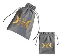 CREATCABIN Bolsa de Terciopelo para Guardar Cartas de Tarot, con Cordón, para Guardar Dados Y Barajas de Tarot, Ideal para Envolver Joyas con Cristales, Brujería Y Adivinación 13x18cm