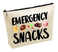 CREATCABIN Bolsas de Maquillaje de Emergencia Bolsa de Lona para Cosméticos Estuche Multiusos con Cremallera Neceser de Viaje Monedero Almacenamiento Portátil para Mujeres Hijas Regalos de 25x18cm