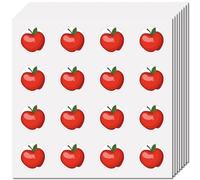 CREATCABIN Calcomanías de manzanas rojas con forma de manzanas pequeñas, de plástico, impermeables, con puntos redondos, para planificar frutas, para manualidades, álbumes de recortes, laptop