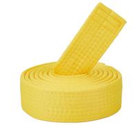 CREATCABIN Cinturón Amarillo de Jiu Jitsu de Poliéster para Artes Marciales, Cinturón de Judo, Jiu-Jitsu, TKD, Aikido, Uniforme, Cinturón de Rango, Largo, Suave, Ajuste Universal, Cinturones de Taekwo