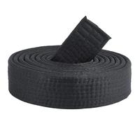 CREATCABIN Cinturón Negro de Poliéster para Jiu Jitsu Brasileño, para Artes Marciales, Judo, TKD, Aikido, Uniforme, Cinturón de Rango, Largo, Suave, Universal, para BJJ, Taekwondo, para Hombres Y Muje