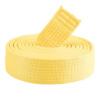 CREATCABIN Cinturones Amarillos de Jiu Jitsu, de Poliéster, para Artes Marciales, Judo, Karate, TKD, Aikido, Uniforme de Clasificación, Cinturón de Taekwondo, Largo, Suave, de Ajuste Universal, para A
