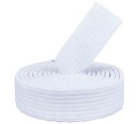 CREATCABIN Cinturones de Karate Blancos de Poliéster para Artes Marciales, Cinturón de Judo, Jiu-Jitsu, TKD, Aikido, Uniforme, Cinturón de Rango Largo, Suave, Ajuste Universal, Cinturones para Adultos