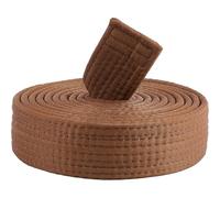 CREATCABIN Cinturones de Karate Marrones de Poliéster para Artes Marciales, Judo, Jiu-Jitsu Brasileño, TKD, Aikido, Uniformes de Clasificación, Cinturones Largos Y Suaves Universales para BJJ, Taekwon