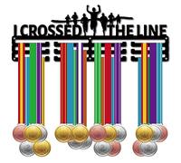 CREATCABIN Colgador de Medallas para Correr, Soporte para Medallas Deportivas de Más de 60 Medalla, Soporte de Hierro para Colgar En la Pared, Decoración para Corredor, Maratón, Atleta 40 x 14.3 cm