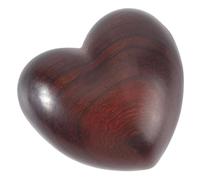 CREATCABIN Corazón de Madera Hecho A Mano Pequeño Abrazo de Bolsillo de Madera Corazón Tallado Escultura de Madera Pequeño Corazón Portátil 3D Artesanía de Madera Rojo Regalo de Larga 4x4.4x2.8cm