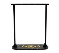 CREATCABIN Estante de Exhibición de Cristal Pequeño Ojo de Fase Lunar Soporte de Cristal de Madera Soporte de Adivinación Péndulo Estante de Almacenamiento Cadena Bruja Mágica para Colgar Cristales