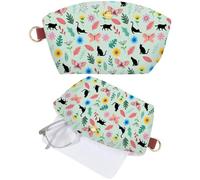 CREATCABIN Estuche Blando para Gafas Estuche Portátil para Gafas de Sol Funda para Gafas Bolsa para Guardar Gafas Bolsa de Viaje Ligera con Clip Paño de Limpieza Regalo para Mujeres Hombres 19 x 10cm