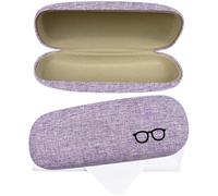 CREATCABIN Estuche Rígido para Gafas Estuche para Gafas de Sol para Mujeres Y Hombres Estuche Portátil para Guardar Gafas Estuche Protector con Paño de Limpieza Suave Regalo Morado 16 x 6.3 x 3.8cm