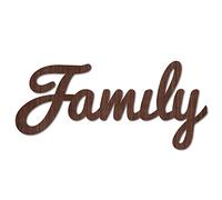 CREATCABIN Familia Letras de Madera Letrero de Madera Arte de la Pared Palabras Cortadas con Láser Escultura de Pared Decorativa Decoración Colgante Sin Terminar para Puerta de 11.9 x 5.5 Pulgada