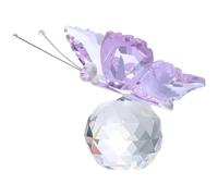 CREATCABIN Figuras de Mariposa de Cristal, Mariposa de Cristal Rosa con Base de Cristal para el Hogar, Oficina, Pisapapeles, Animal de Cristal Coleccionable para Entusiastas de las Mariposas Y 7.5x6cm