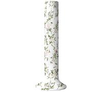 CREATCABIN Funda Protectora para Ventilador de Torre, A Prueba de Polvo, para Ventilador Vertical, de Pie, con Diseño de Hojas Y Flores Blancas, Lavable, para Decoración de Ventiladores de Torre, 24x4