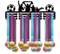 CREATCABIN Jugador de Imagen de Fútbol Soporte para Medallas Soporte de Exhibición de Medallas Colgador de Pared Decoración Soporte para Medallas para Deportes Hogar Gimnasia Más de 60 medallas