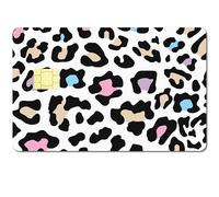 CREATCABIN Leopardo Tarjeta Débito PiTarjeta Crédito Etiqueta Personalizar Vinilo Impermeable Cubierta Calcomanías Tarjeta PiEtiqueta Colorida Protección Extraíble Sin Burbujas paracoración 186x137mm