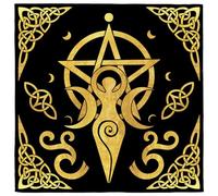 CREATCABIN Mantel de Altar de Diosa Cartas de Tarot Tapete de Brujería Tapiz Mantel Espiritual Terciopelo Cuadrado Arte de Pared Cartas de Adivinación Mantel para Suministros Rituales de 50x50cm