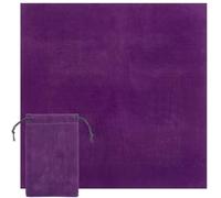 CREATCABIN Mantel de Tarot, Bolsa para Cartas de Tarot, Paño Cuadrado de Altar, Terciopelo Morado, Bolsas para Joyas, Bolsa para Guardar Dados de Tarot con Cordón para Cristales, Brujería, Adivinación