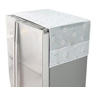 CREATCABIN Paño Antipolvo para Refrigerador PVEA Cubierta Superior para Refrigerador Multiusos Funda Impermeable para Lavadora con Bolsillos Laterales de Almacenamiento Electrodomésticos 190 x 62cm
