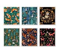 CREATCABIN Paños de Cocina suecos para Cocina 6 Unidades Paños de Cocina con Motivos Animales Reutilizables Lavables y absorbentes Trapos de Cocina. Esponja de celulosa para Limpieza 17.2×19.5 cm