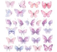 CREATCABIN Pegatinas de Pared de Mariposas Que Brillan En la Oscuridad Calcomanías de Pared de Mariposas Luminosas Arte Colorido Mariposa DIY Autoadhesivo Vinilo Removible Decoración para Dormitorio B