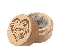 CREATCABIN Urna de Madera Conmemorativa para Mascotas Urna de Recuerdo para Mascotas Ataúd Conmemorativo para Animales para Conservar Pelo de Perros Gatos Dientes Uñas Cenizas Fauna Funeral 5x4cm