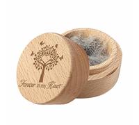 CREATCABIN Urna de Madera para Mascotas, Urnas Pequeñas para Cenizas, Pelo de Mascota, Caja de Recuerdo, Caja para Siempre En Mi Corazón, Árbol de Acacia, Urnas Decorativas, Urna de Cremación 5x4cm