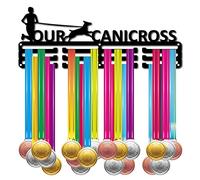 CREATCABINuestro Soporte Medallas Canicross Sport Walk A Dog Medals Hanger Display Stand Wall Mount Holders Runner Atleta para Corredores Hogar Aire Libre Correr Gimnasia Más 60 medallas 40x15cm