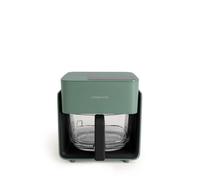 CREATE/AIR FRYER STUDIO CRYSTAL/Freidora sin aceite 4.2 L sin vaporizador de agua verde sage/Capacidad 5-6 raciones, 6 programas, bandeja de cristal, control de tiempo y tempertura, 1300W