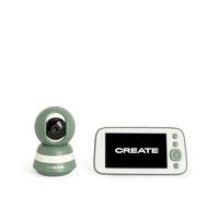 CREATE / Baby CAM Connect Pro/Cámara de vigilancia para bebés con WiFi y Monitor Verde Sage/Audio bidireccional, Video, visión Nocturna, sensores de Actividad, 7 Canciones,5W