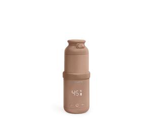 CREATE/BABY PORTABLE MILK WARMER/Termo calentador de leche y agua para biberones moca/Selector de temperatura, para leche materna y de fórmula, capacidad de 310 ml, libre BPA/PFOA, 35W