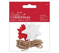 Create Christmas Adornos artesanales, blanco, rojo