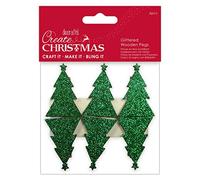 Create Christmas Pinzas Decorativas de Madera, talla única