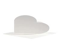 Create Crafts 23760 Create Craft - Tarjetas en forma de corazón, 10 unidades, 14 x 14 cm, color blanco roto
