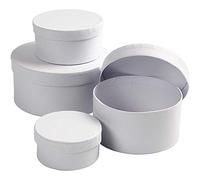 Create Crafts 264010 cajas redondas D: 8 + 10 + 12 + 14 cm H: 4 + 5 + 6 +