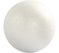 Create Crafts Creativ 543080 - Pelota (diámetro: 8 cm, poliestireno, 5 Unidades), Color Blanco
