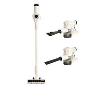 CREATE / Cyclone Force/Aspiradora Vertical sin Cable Blanco Roto/Sin Cable, 4 Accesorios, tecnología Anti-enredos, autonomía de hasta 55 min, 25.9V, Filtro HEPA, 350W