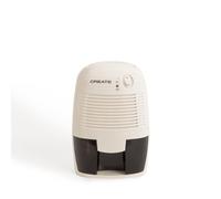 CREATE/Deshumidificador mini 500ml blanco roto/Pequeño y manejable, indicador LED, sistema Peltier, ultrasilencioso y fácil de usar, sistema de apagado automático, 22W