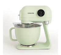 CREATE/DOWNMIX RETRO/Amasadora de rotación planetaria Verde/Bowl 5L, cabezal inclinable, accesorios intercambiables, 6 velocidades, pantalla digital, 1200W