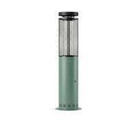 CREATE/FIRE ROUND PELLET HEATER/Estufa de exterior de pellets sin humo verde sage con power bank/Libre de humos, control de la llama, cobertura 9m2, consumo 3 horas y media, 17.5 kW