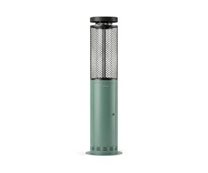 CREATE/FIRE ROUND PELLET HEATER/Estufa de exterior de pellets sin humo verde sage con power bank/Libre de humos, control de la llama, cobertura 9m2, consumo 3 horas y media, 17.5 kW
