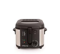 CREATE/FRYER OIL PRO/Freidora con Aceite con Tapa Transparente gris / 4 Programas de Fritura Preconfigurados