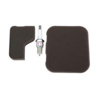 Create idea 1 Juego de Kit de Servicio para Cortacésped Bujías Filtros de Aire Kit BKR5E Bujías Filtros de Aire de Mantenimiento para Cortacésped Compatible con Mountfield SP164 SP185