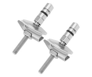 Create idea 1 Par de Bisagras de Fijación para Asiento de Inodoro M6 X 71,5 Mm Soporte de Fijación de Bisagra para Tapa de Inodoro de Acero Inoxidable C0102G Compatible con LUVETT