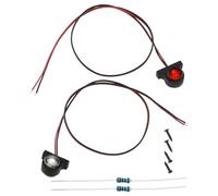 Create idea 1 Par de Luces de Posición Laterales de Coche RC 1/14 de Doble Color para DIY RC Tractor Camión Remolque Modelo Coche Compatible con T-Amiya Blanco Y Rojo