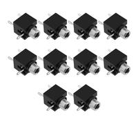 Create idea 10 conectores hembra mono hembra de 3 pines de 3,5 mm, enchufe hembra para auriculares, enchufe de audio mono, enchufe de conmutación de audio CC