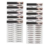 Create idea 10 hojas marr¨®n 6D pelo cejas naturaleza tatuajes pegatinas imitaci¨®n ecol¨®gico impermeable cejas 10 estilos 100 pares