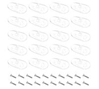 Create idea 10 pares de almohadillas de nariz de silicona transparente de 14 x 7 mm con tornillos de silicona para gafas de bloqueo de tornillo