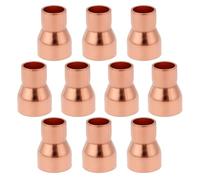 Create idea 10 Piezas de Conector Reductor de Cobre para Soldar de 15 Mm A 10 Mm para Plomería Conector Recto Reductor Adaptador de Conector de Tubo de Tubería de Ajuste A Presión